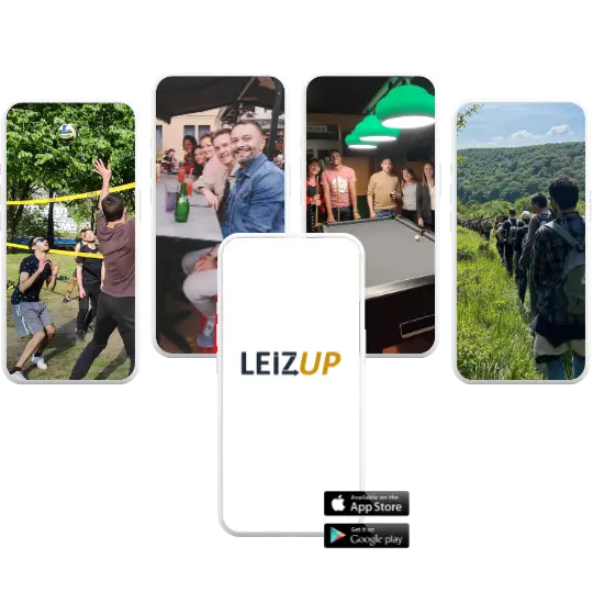 Application gratuite Leizup pour faire de nouvelles rencontre amicales avec des sorties entre amis. Application et site internet leizup.fr gratuit