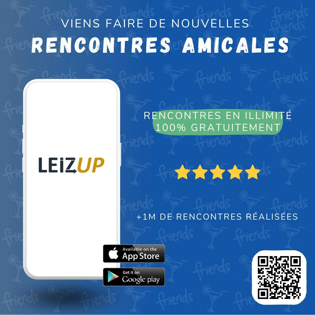 flyer Leizup avec de nombreux avis positifs sur l'application gratuite